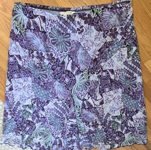 Gauzy Purple Tone Batik Print Skirt